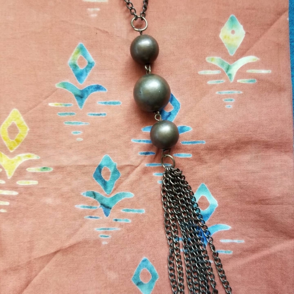 Industrial pendant necklace and earrings